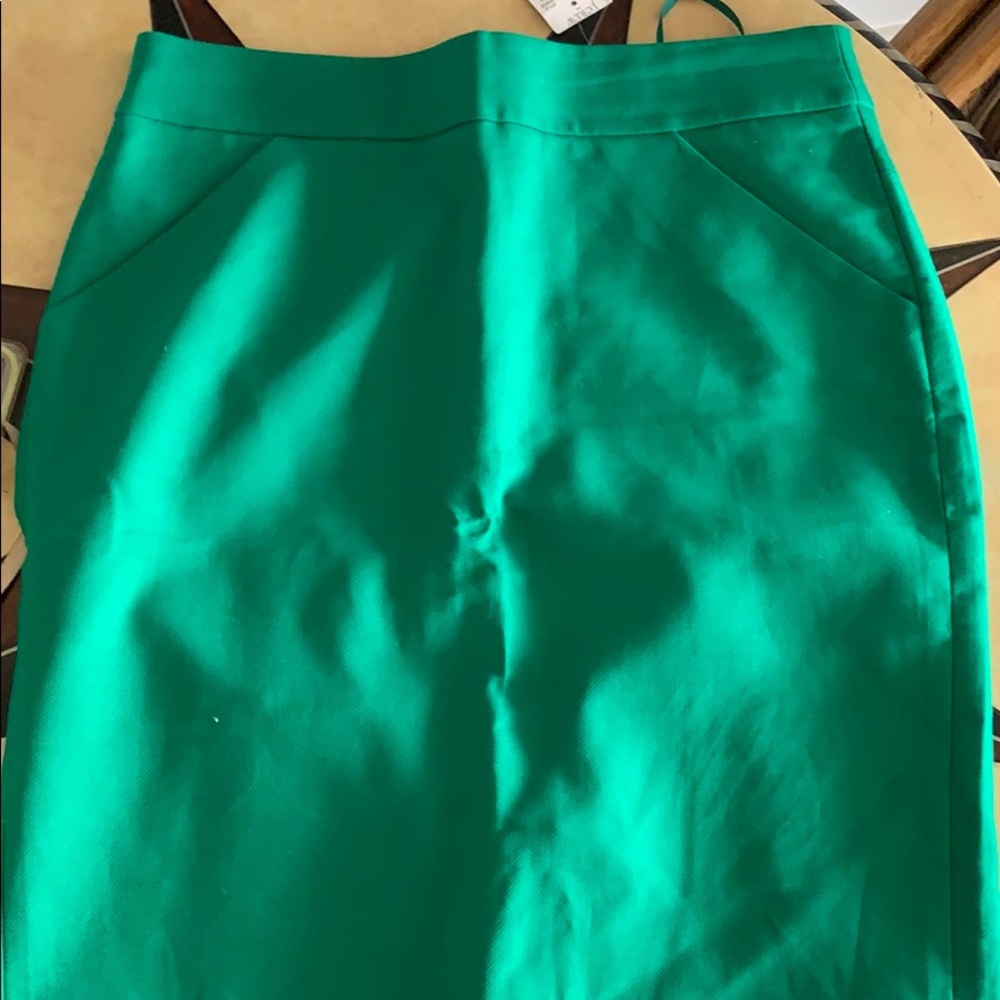 NEW JCREW  green skirt WITH TAGS!!